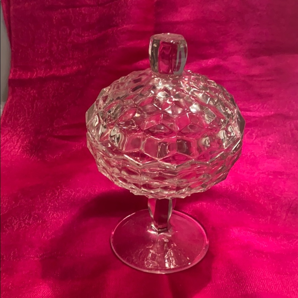 Beautiful Fostoria candy dish.